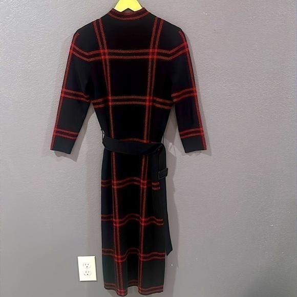 Ann Taylor Petite Plaid Mock Neck Sweater Dress Sz S - Picture 6 of 7
